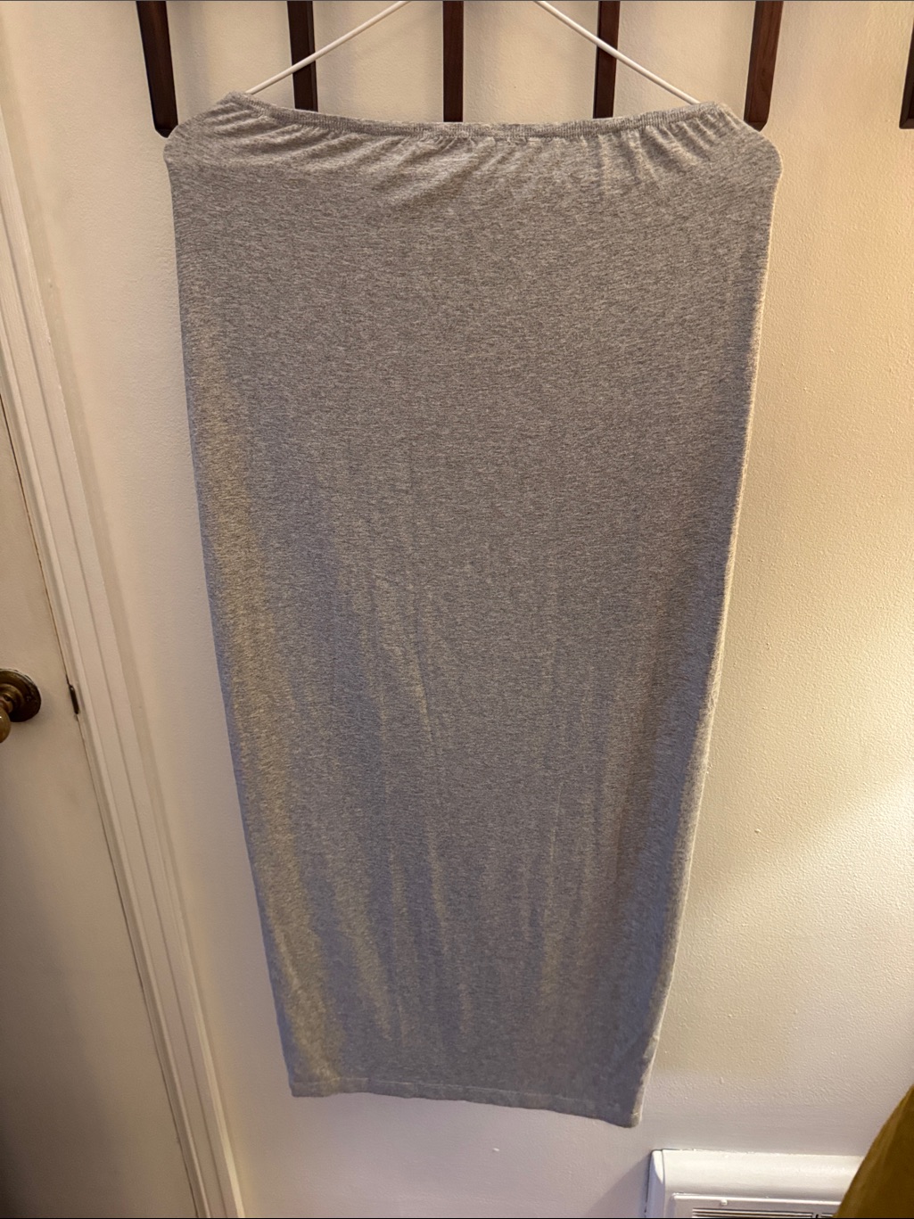 Mimu Maxi Gray Maxi Tube Skirt Leggings Gray Jersey Knit Modest — image 3 of 3